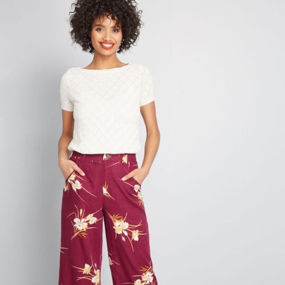 NWT Modcloth Join Joyfully Culottes Size 4 & 8 - Picture 2 of 7